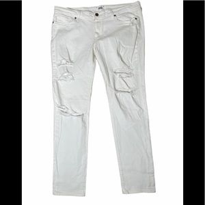 Paige Jimmy Jimmy Skinny Jeans White Distressed